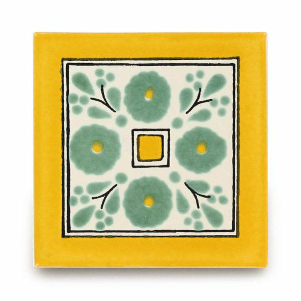 メキシコタイル（M077-4）110角イレギュラー（柄）