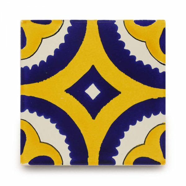 メキシコタイル（M137-4）110角イレギュラー（柄）