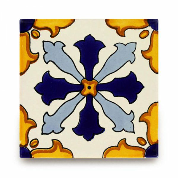 メキシコタイル（M322-4）110角イレギュラー（柄）