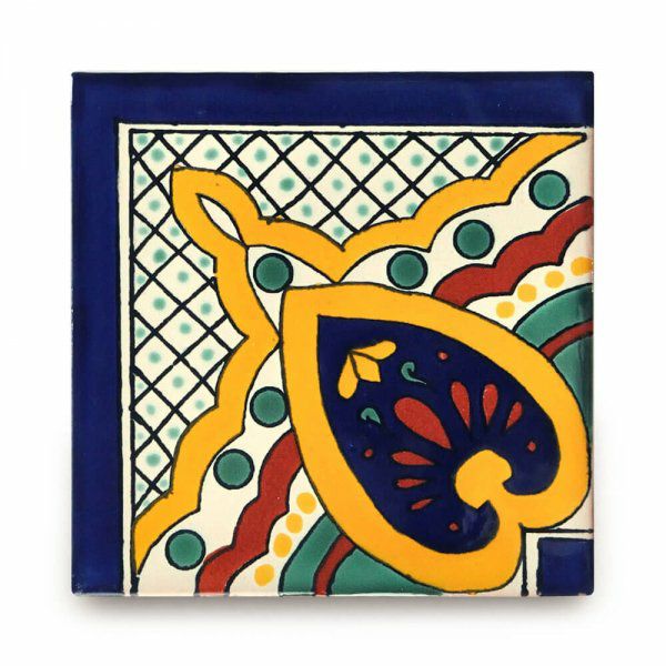 メキシコタイル（M618-4c・スカーフ柄）110角イレギュラー（柄）