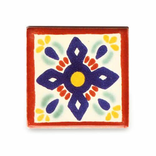 メキシコタイル（M141-2）50角（柄）