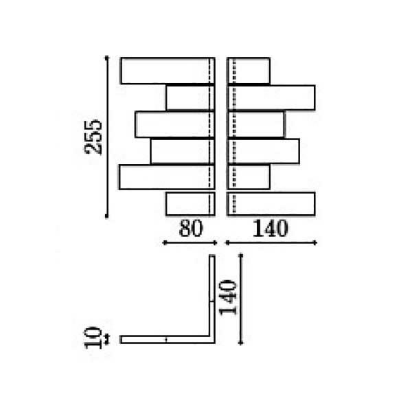 木彩II（MKS-100～MKS-300/ボーダーマ）ボーダー曲がり（接着品）