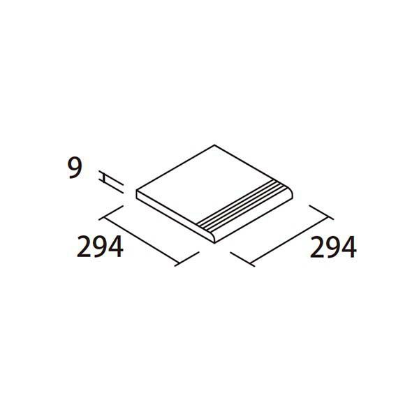 ノブレ（PM-300/K/NBE-1～PM-300/K/NBE-5）300角カイダン（3本線凹）