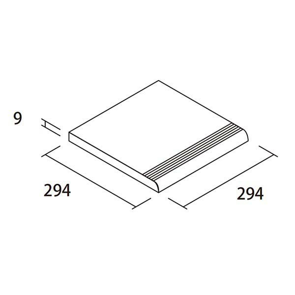 レジェロ（PM-300/K/S-10～PM-300/K/S-16）[外床]300角カイダン（3本線凹）