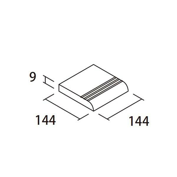 コルソ（PM-150/K/COR-1～PM-150/K/COR-4）150角カイダン（3本線凹）