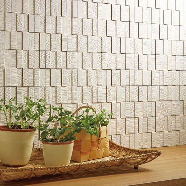 ラフソーン（ECP-275NET/RGS1・ホワイト）25×75角ネット張り｜エコカラットプラス