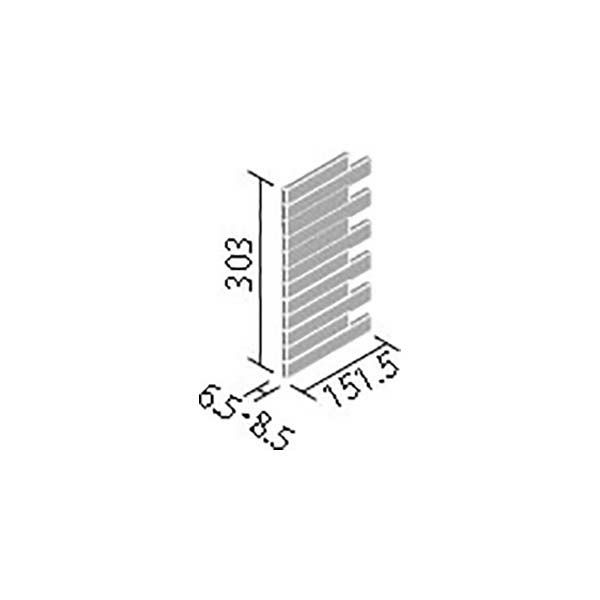 ノルディックカラー（ECP-2515NB/NRC1～NRC3）25×151角片面小端仕上げ（短辺）ネット張り（出隅用）｜エコカラットプラス｜【タイル 通販】ボウクス・タイルマーケット