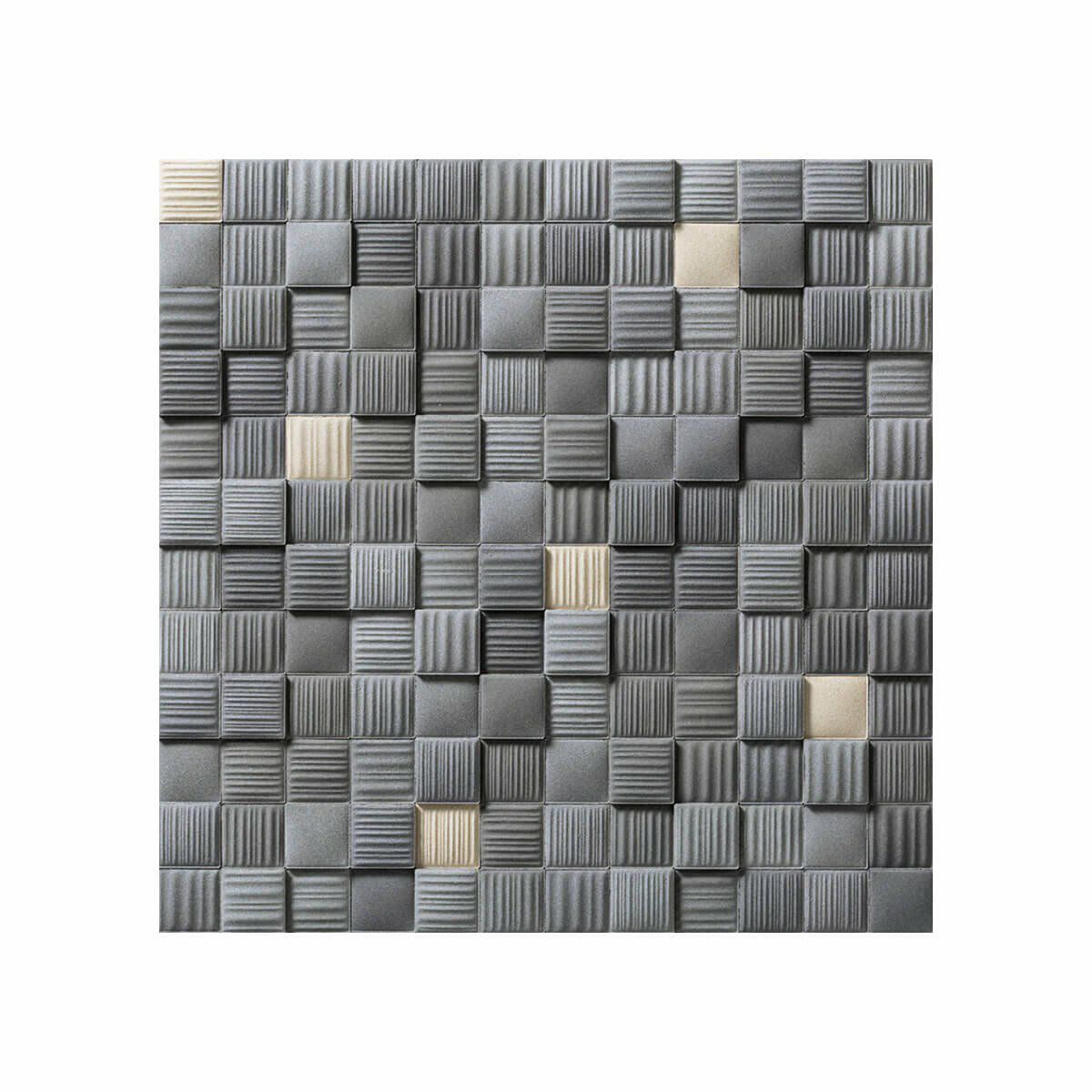 ラグジュアリーモザイク II（ECP-25NET/LUX12・ブルーグレー）25角ネット張り｜エコカラットプラス