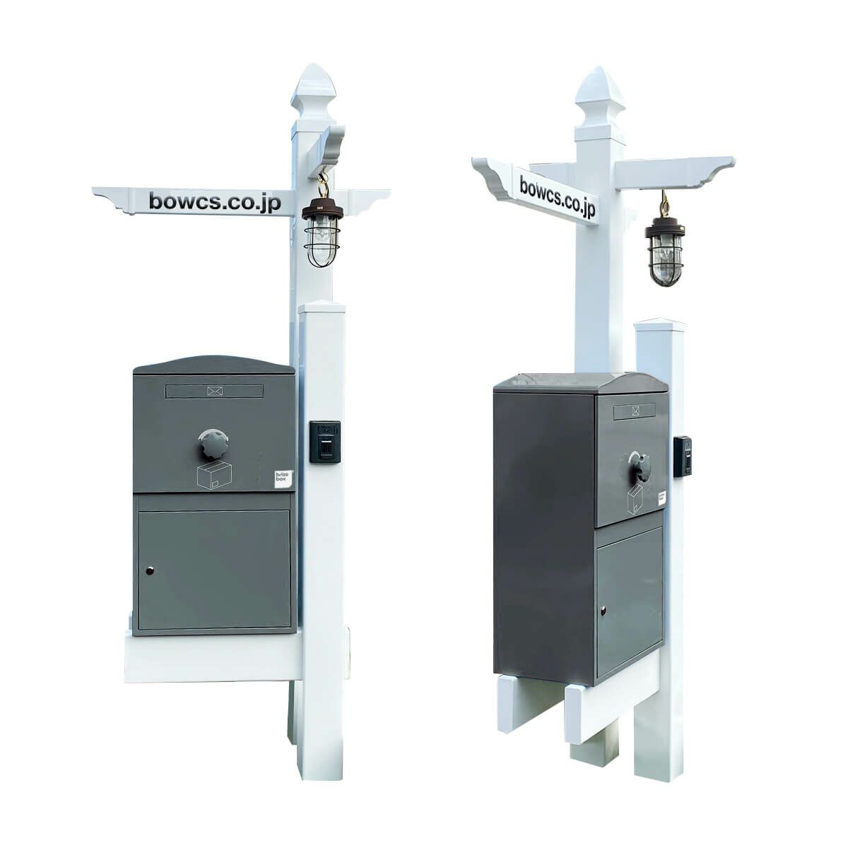 機能門柱バイナルスタンド（本体別売：グレー／マリンランプ：セピアブラウン）