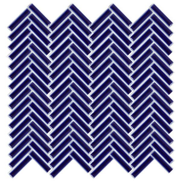 ビッツボーダー陶彩（TS-03・瑠璃）ボーダー平紙張り（ヘリンボーン張り）