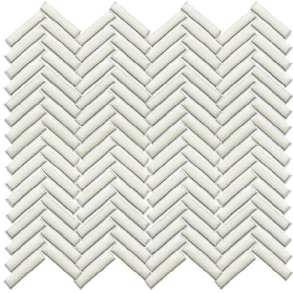 ビッツボーダー陶彩（TS-01・乳白）ボーダー平紙張り（ヘリンボーン張り）