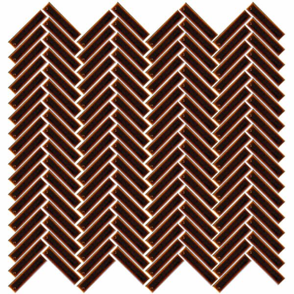 ビッツボーダー陶彩（TS-05・飴）ボーダー平紙張り（ヘリンボーン張り）