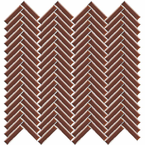 ビッツボーダー陶彩（TS-06・赤鉄）ボーダー平紙張り（ヘリンボーン張り）