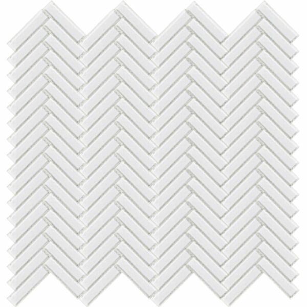 ビッツボーダー陶彩（TS-10・白艶消）ボーダー平紙張り（ヘリンボーン張り）