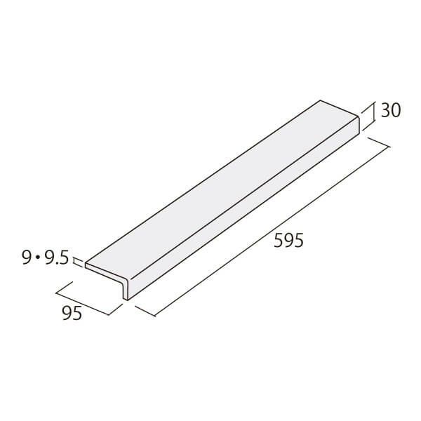 アーレイ（AL613-D61～AL613-D65）600×100タレ付き階段（グリップ:接着）