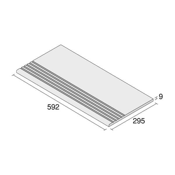 アルファヒルズ（ALF-U3510K～ALF-U3550K）600×300角階段岩面＜注文生産＞