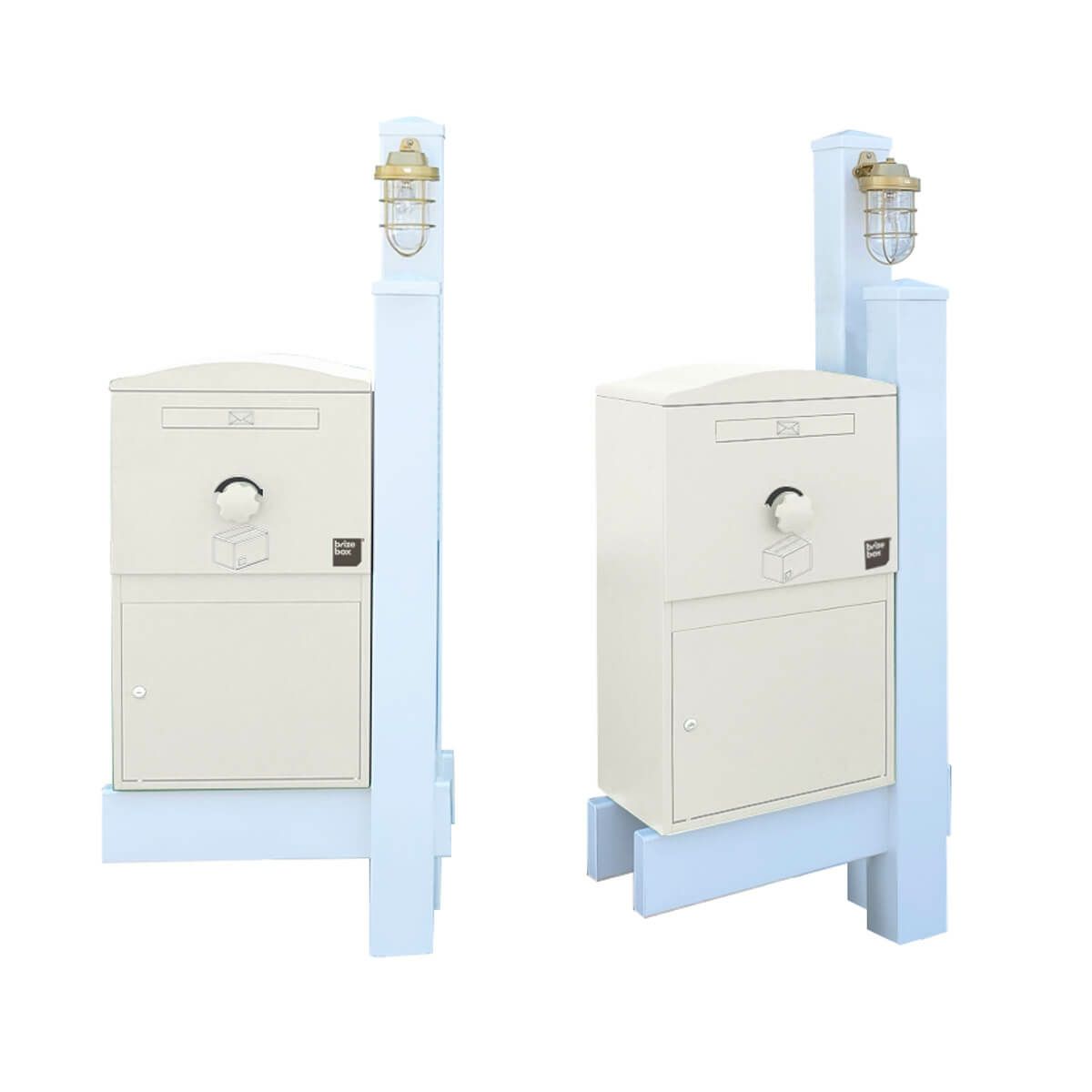 機能門柱バイナルスタンド（本体別売：アイボリー／マリンランプ：シャインゴールド）