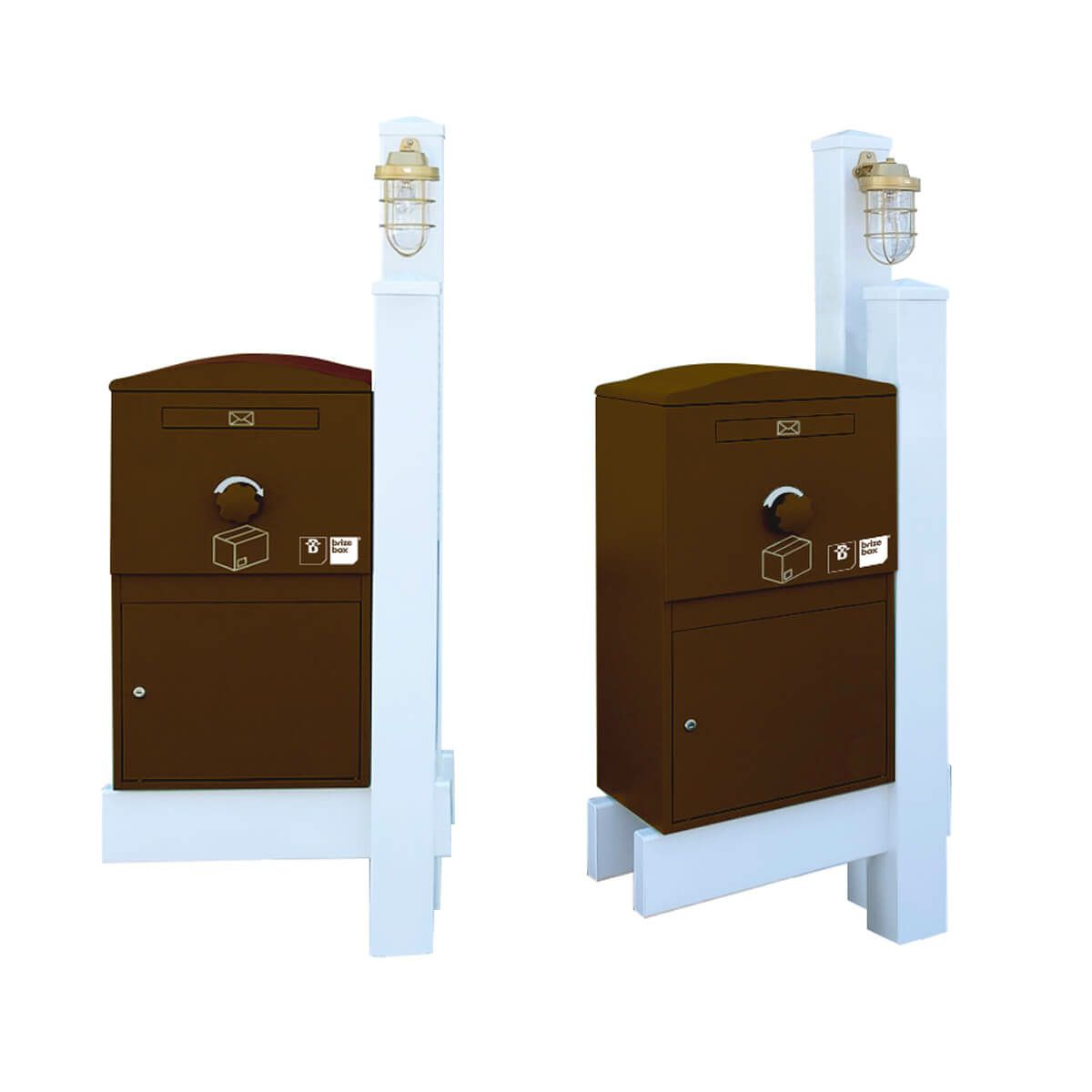 機能門柱バイナルスタンド（本体別売：ショコラ／マリンランプ：シャインゴールド）