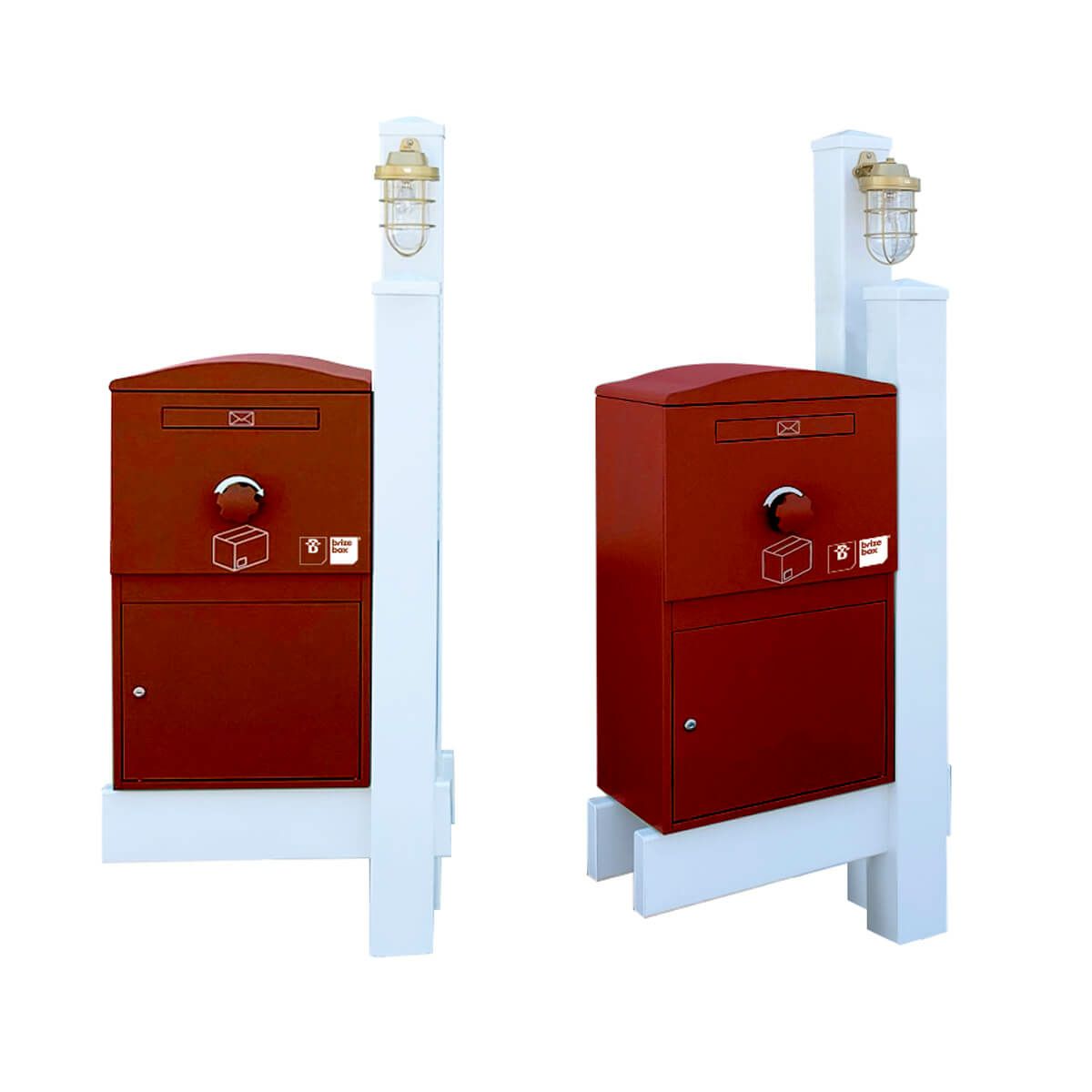 機能門柱バイナルスタンド（本体別売：ボルドー／マリンランプ：シャインゴールド）