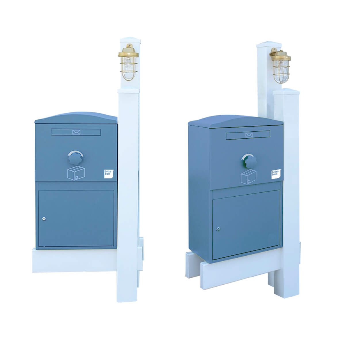 機能門柱バイナルスタンド（本体別売：ブルー／マリンランプ：シャインゴールド）