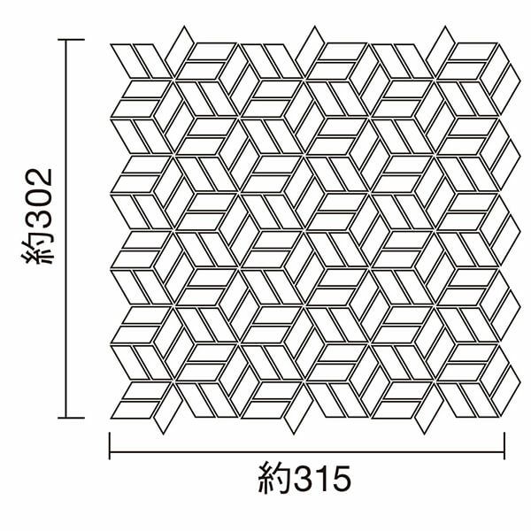 31×14平行四辺形 [ミックスパターン] [裏ネット貼り]