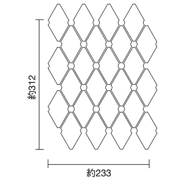 90×50変形菱形 [Yパターン裏ネット貼り]