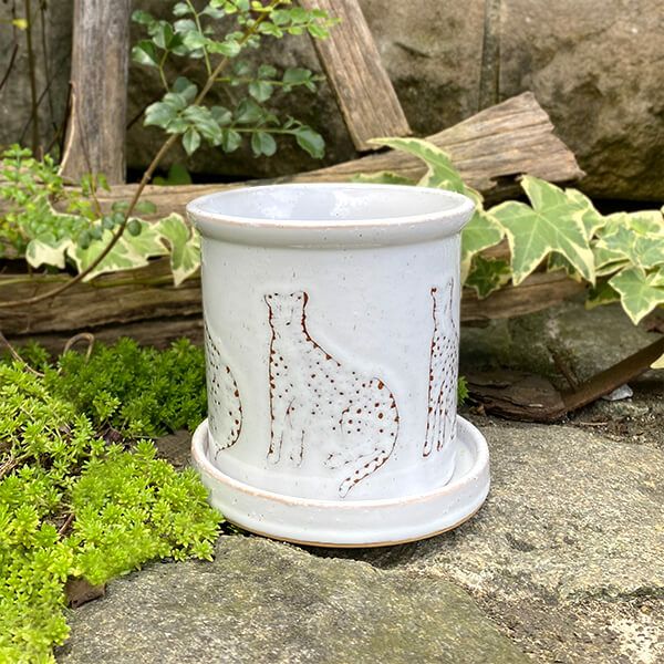 モニカ（HO-2711WH）ホワイト M 植木鉢 受け皿付