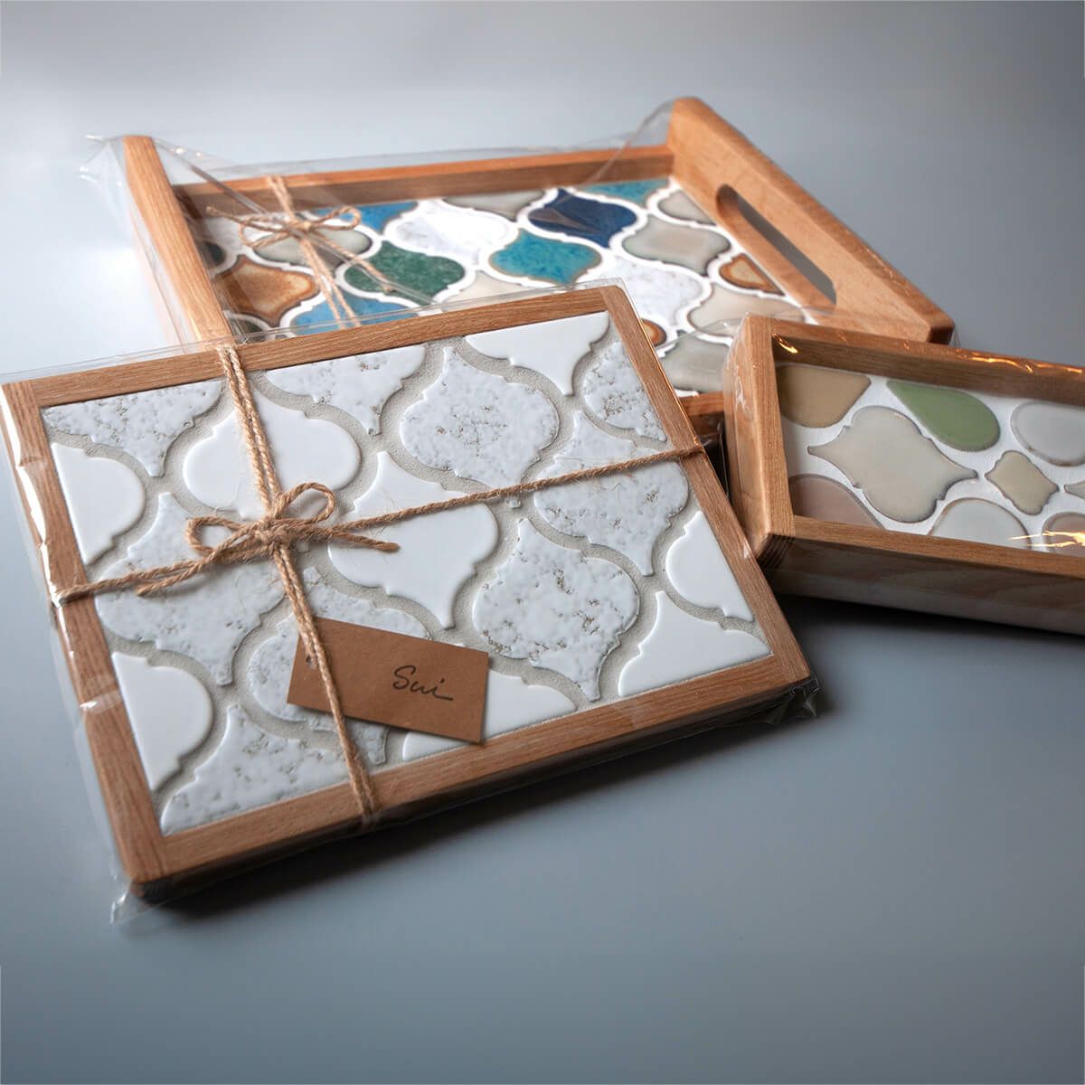 コラベルタイルカフェトレイB SUI-058｜【タイル通販】ボウクス  