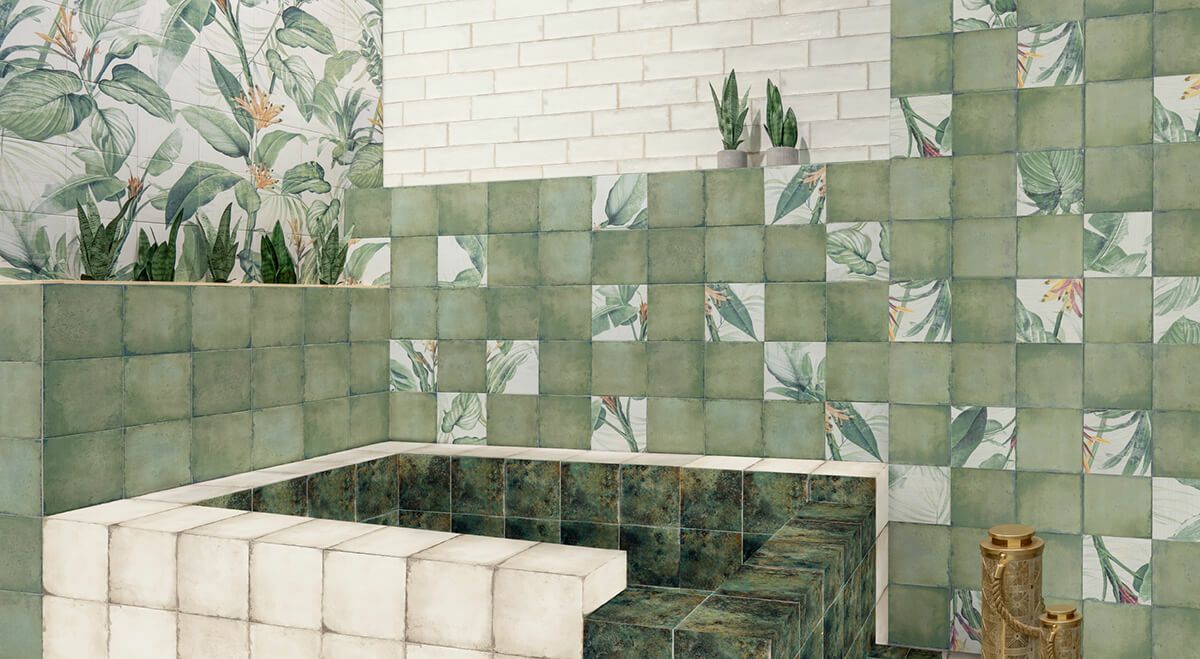 BOTTEGA - ボッテガ（DECOR SPRING LEAVES）｜【タイル通販】ボウクス 